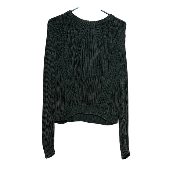 Cloth & Stone Sweaters - Cloth & Stone Anthropologie Medium Green Ribbed Knit Sweater Viscose Linen